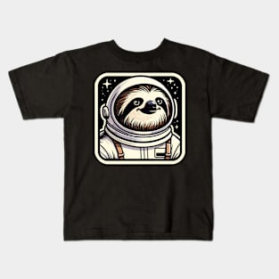 Astronaut Aesthetic Sloth,Slothstronaut Aesthetic Galaxy Universe Astronaut Kids T-Shirt